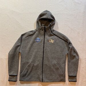 Adidas Georgia Tech Team/Player Issued Zip Hoodie Gray Mens XXL NCAA Team Gear